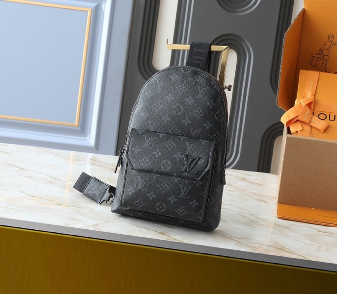 Replica Louis Vuitton Monogram Eclipse Pilot Slingbag