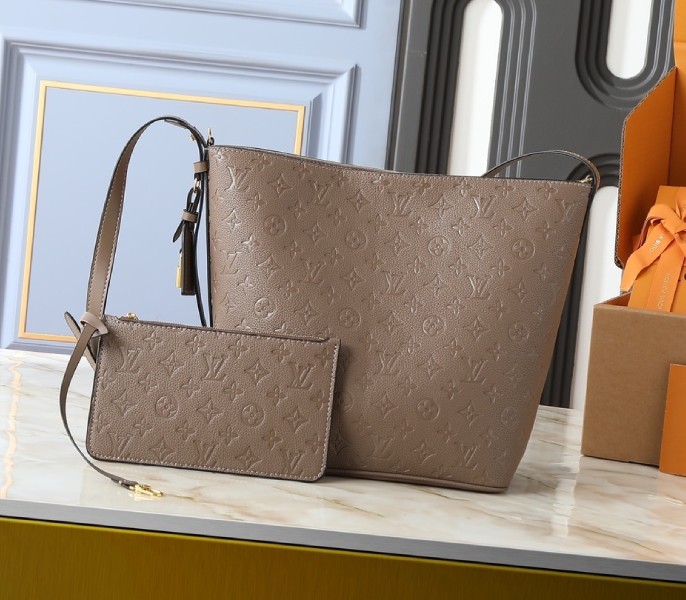 Replica Louis Vuitton Monogram Empreinte All In GM In Smoke Gray M25823