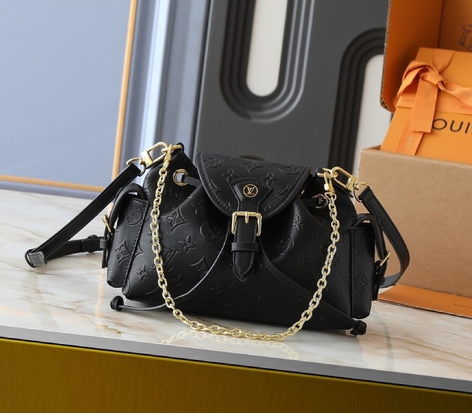 Replica Louis Vuitton Fashion Leather Odyssee PM In Black M25554