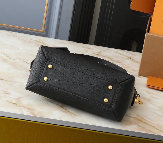 Replica Louis Vuitton Mahina Hand It All PM In Black With Floral Twist - Image 4