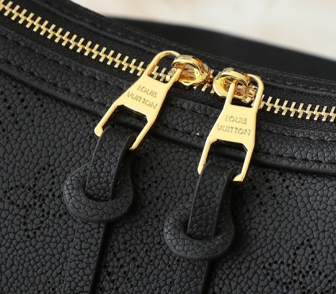 Replica Louis Vuitton Mahina Hand It All PM In Black With Floral Twist - Image 7