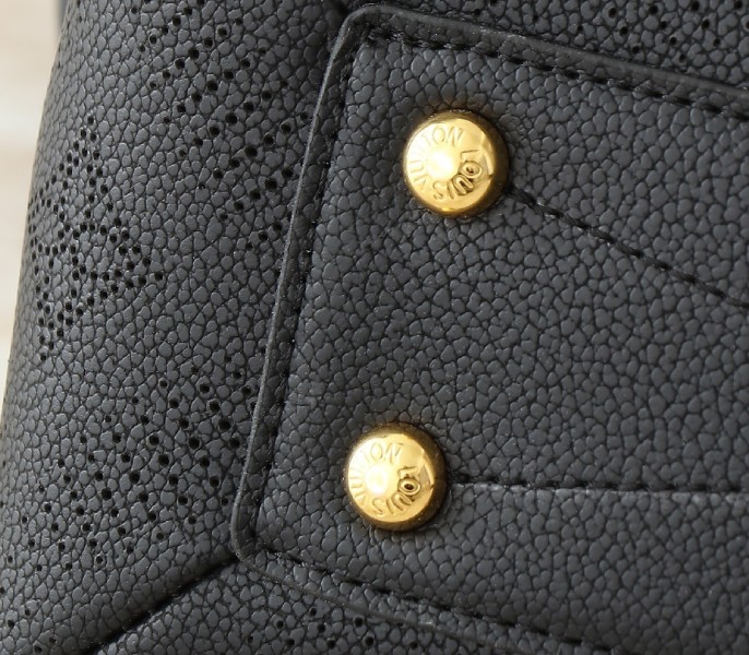 Replica Louis Vuitton Mahina Hand It All PM In Black With Floral Twist - Image 9