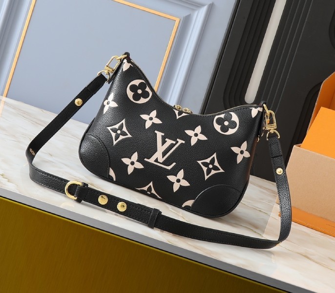 Replica Louis Vuitton Bicolor Monogram Empreinte Boulogne PM In Black And Cream - Image 3