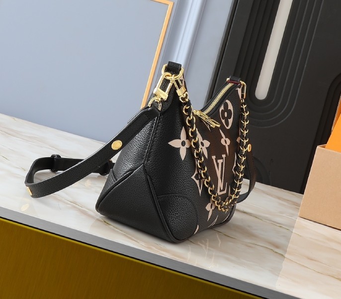 Replica Louis Vuitton Bicolor Monogram Empreinte Boulogne PM In Black And Cream - Image 2