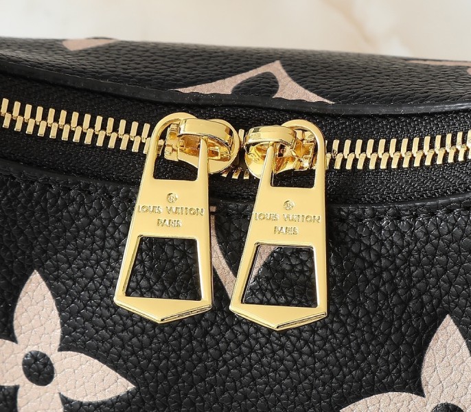 Replica Louis Vuitton Bicolor Monogram Empreinte Boulogne PM In Black And Cream - Image 7