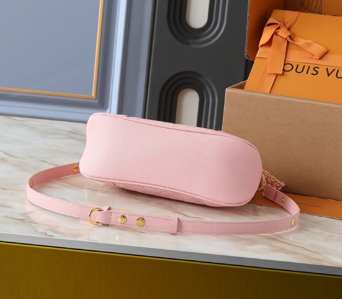 Replica Louis Vuitton Bicolor Monogram Empreinte Boulogne PM In Pink And Cream - Image 4