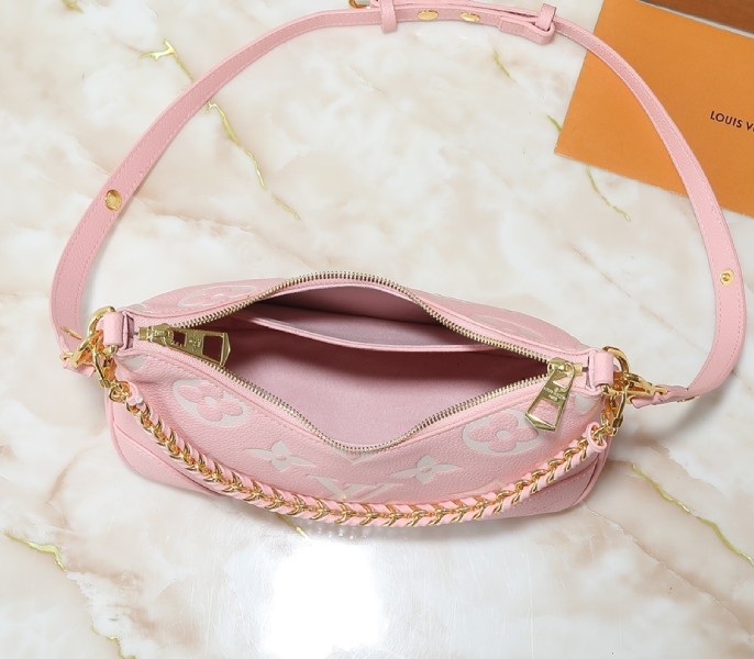 Replica Louis Vuitton Bicolor Monogram Empreinte Boulogne PM In Pink And Cream - Image 5