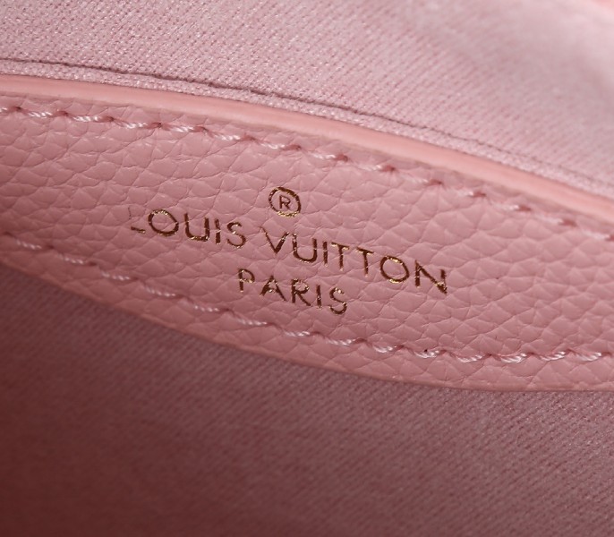 Replica Louis Vuitton Bicolor Monogram Empreinte Boulogne PM In Pink And Cream - Image 6