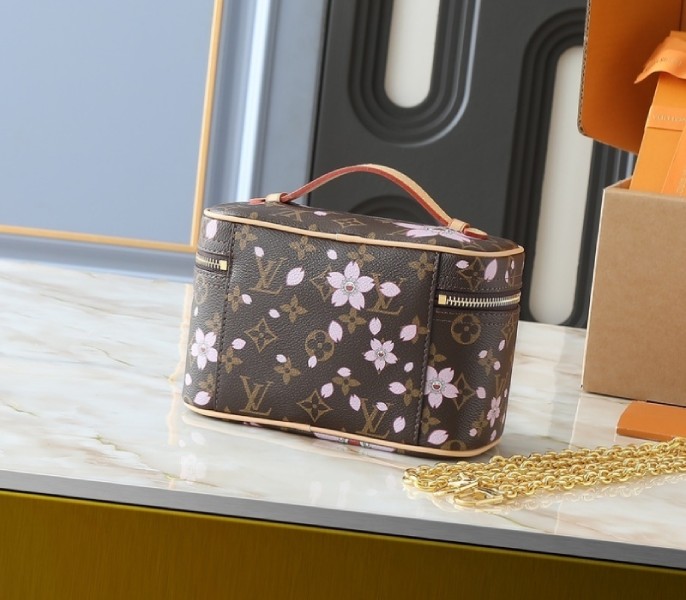 Replica Louis Vuitton LV X TM Monogram Canvas Nice Mini In Pink With Sakura - Image 2