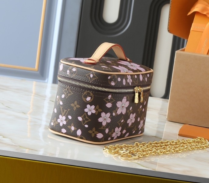 Replica Louis Vuitton LV X TM Monogram Canvas Nice Mini In Pink With Sakura - Image 3