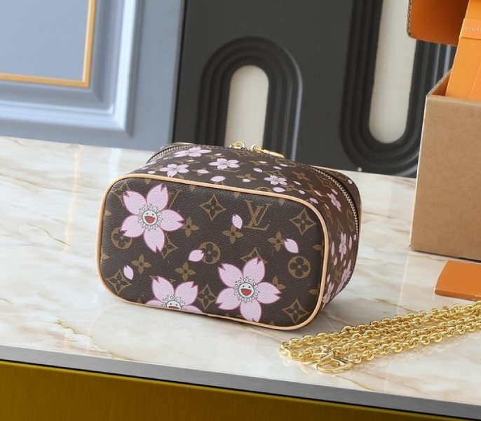 Replica Louis Vuitton LV X TM Monogram Canvas Nice Mini In Pink With Sakura - Image 4