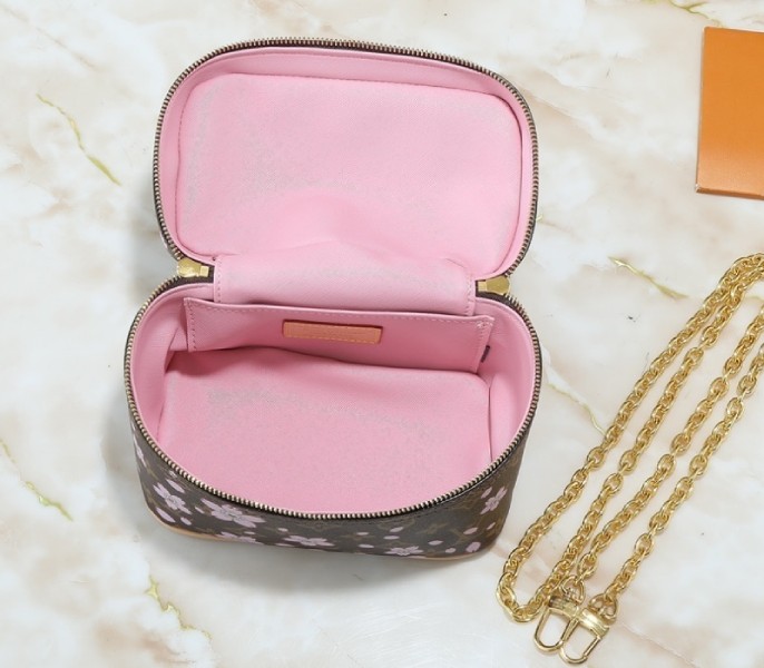 Replica Louis Vuitton LV X TM Monogram Canvas Nice Mini In Pink With Sakura - Image 5