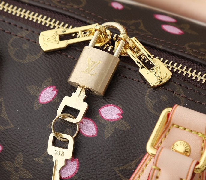Replica Louis Vuitton LV X TM Monogram Canvas Speedy Bandouliere 25 With Sakura M14174 - Image 7