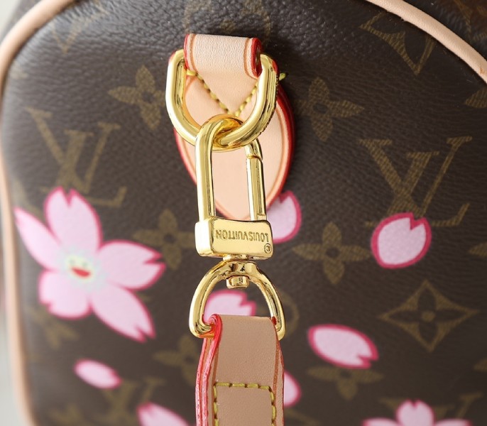 Replica Louis Vuitton LV X TM Monogram Canvas Speedy Bandouliere 25 With Sakura M14174 - Image 9