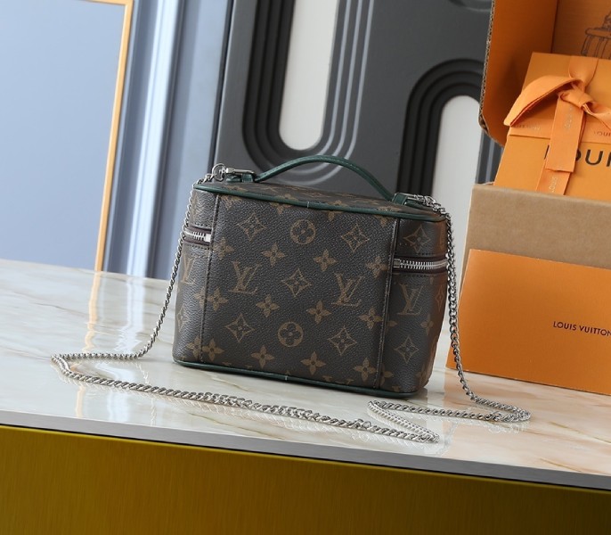 Replica Louis Vuitton LV Monogram Macassar Nice Mini In Borneo Green - Image 2