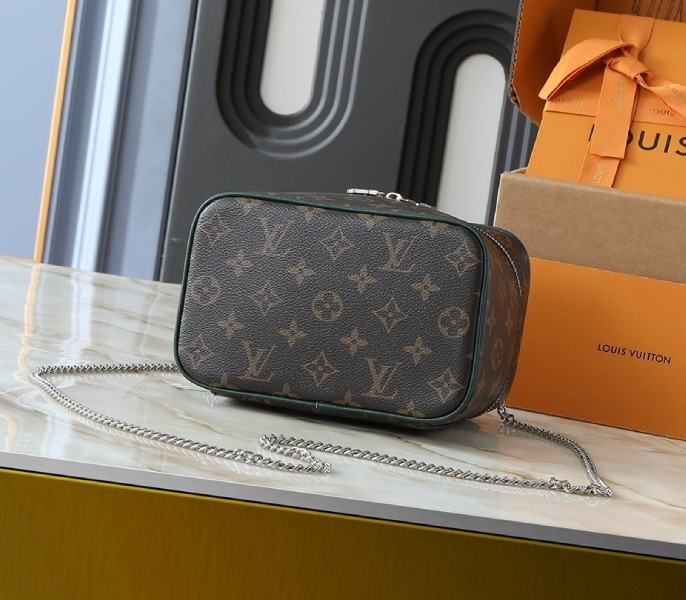 Replica Louis Vuitton LV Monogram Macassar Nice Mini In Borneo Green - Image 3