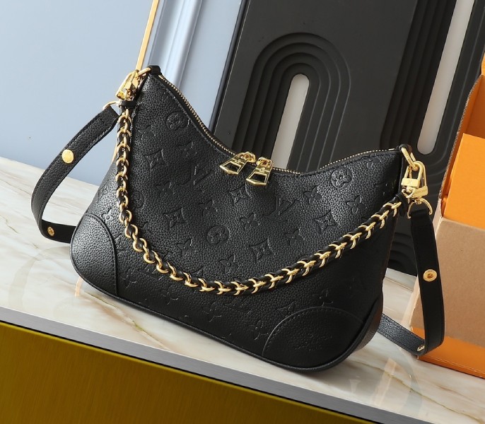 Replica Louis Vuitton Monogram Empreinte Boulogne PM In Black M12930