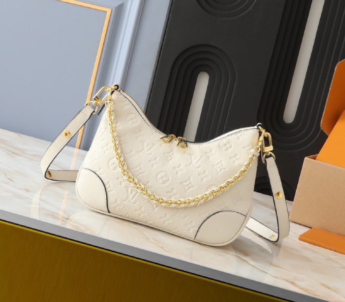 Replica Louis Vuitton Monogram Empreinte Boulogne PM In Cream