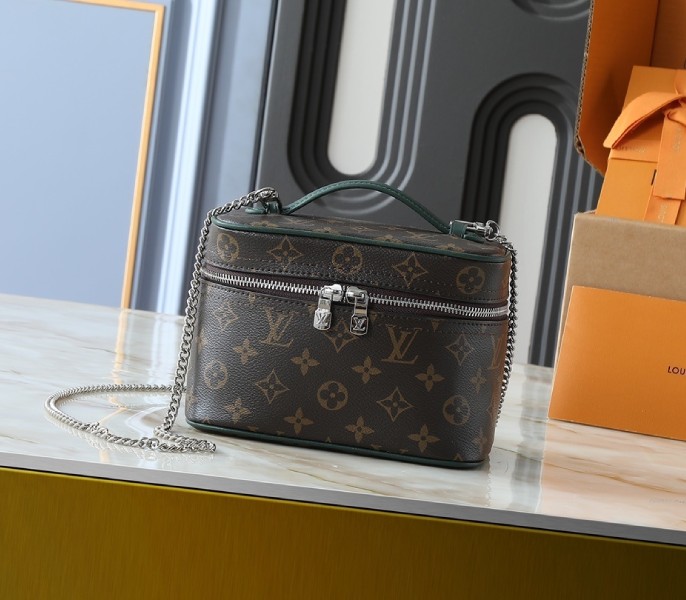 Replica Louis Vuitton LV Monogram Macassar Nice Mini In Borneo Green
