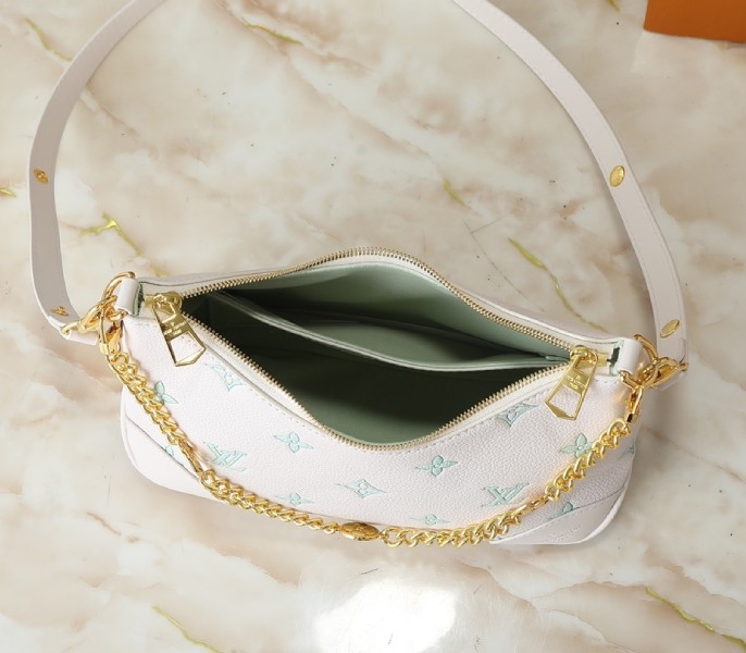 Replica Louis Vuitton Bicolor Monogram Empreinte Boulogne PM In Milky White And Green M27571 - Image 5