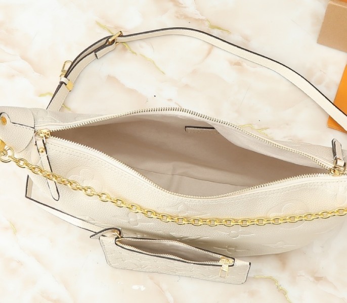 Replica Louis Vuitton Monogram Empreinte Loop Hobo Bag In Cream M46739 - Image 5