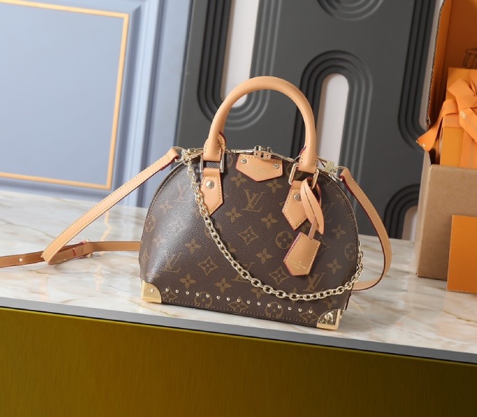 Replica Louis Vuitton LV Monogram Canvas Alma BB Trunk In Natural