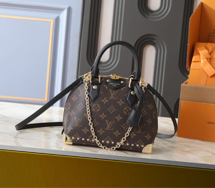 Replica Louis Vuitton Monogram Canvas Alma Trunk BB In Black M26084