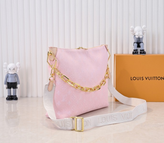 Replica Louis Vuitton Monogram Denim Coussin Hobo MM In Washed Pink - Image 3