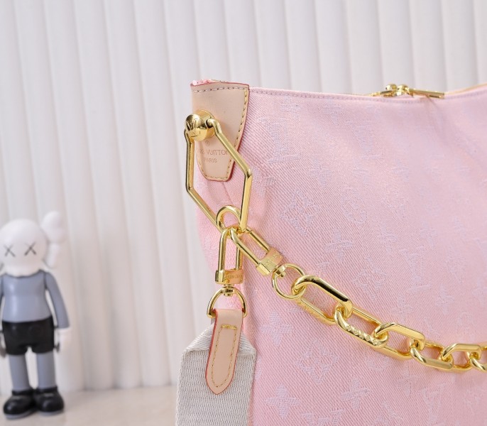 Replica Louis Vuitton Monogram Denim Coussin Hobo MM In Washed Pink - Image 8