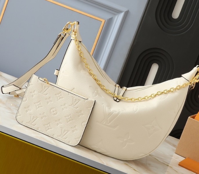 Replica Louis Vuitton Monogram Empreinte Loop Hobo Bag In Cream M46739