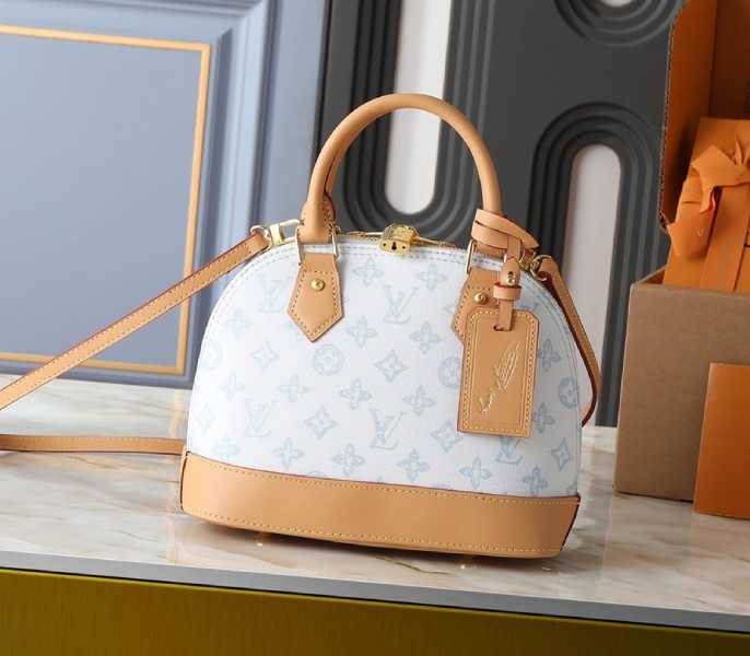 Replica Louis Vuitton Monogram Origine Alma BB In Bleu Courrier