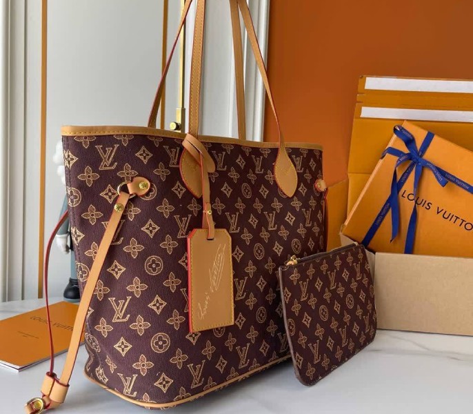 Replica Louis Vuitton Monogram Origine Ebene Neverfull MM - Image 3