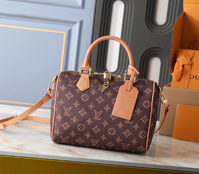 Replica Louis Vuitton Monogram Origine Ebene Speedy Bandouliere 25