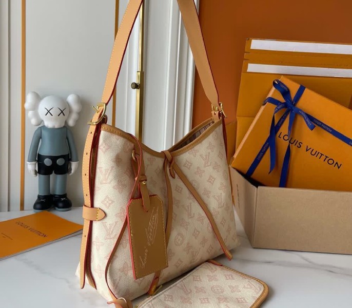 Replica Louis Vuitton Monogram Origine Lin CarryAll MM M27948 - Image 2