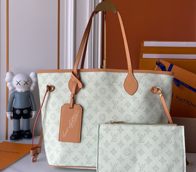 Replica Louis Vuitton Monogram Origine Lin Neverfull MM M27521