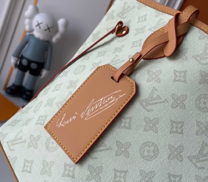 Replica Louis Vuitton Monogram Origine Lin Neverfull MM M27521 - Image 8