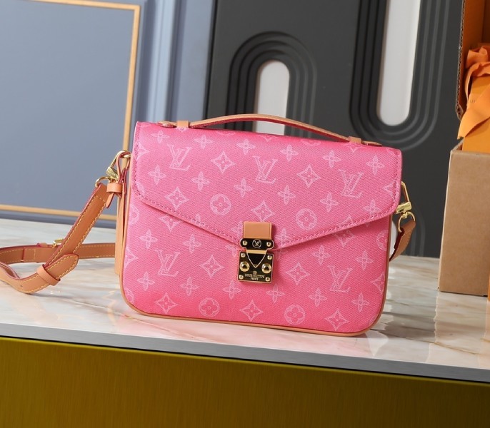 Replica Louis Vuitton Monogram Origine Metis MM In Rose Ruban