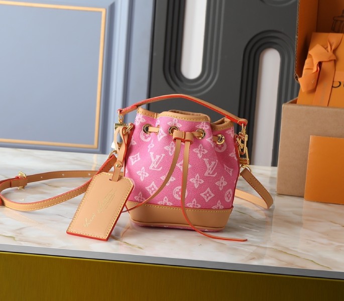 Replica Louis Vuitton Monogram Origine Nano Noe In Rose Ruban
