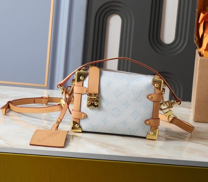 Replica Louis Vuitton Monogram Origine Side Trunk PM In Bleu Courrier