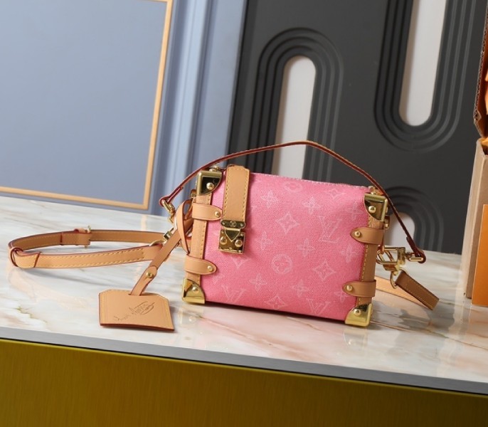 Replica Louis Vuitton Monogram Origine Side Trunk PM In Rose Ruban