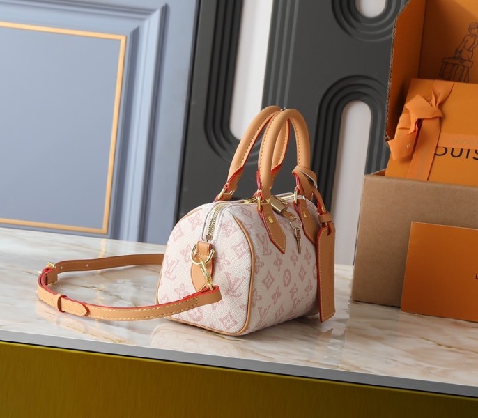 Replica Louis Vuitton Monogram Origine Speedy Bandouliere 20 In Linen M27951 - Image 2